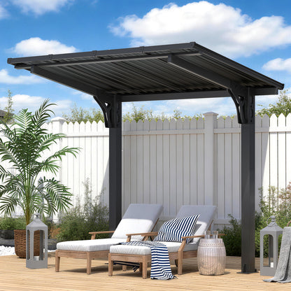 YODOLLA 8' x 5' Gazebo Outdoor Grill Hardtop Pergola Freestanding Carport Pergolas