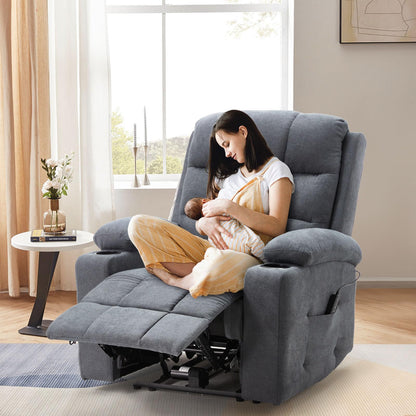 YODOLLA Electric Recliner Nursery Chair with Wide Armrests