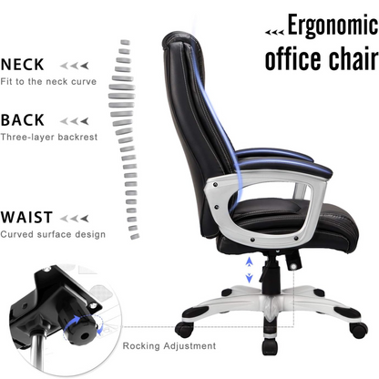 YODOLLA Office Chair Ergonomic Leather Office Chair