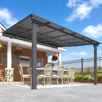 YODOLLA 12x10 Outdoor Hardtop Gazebo Adjustable Height (6.5-9.8Ft) Pergola