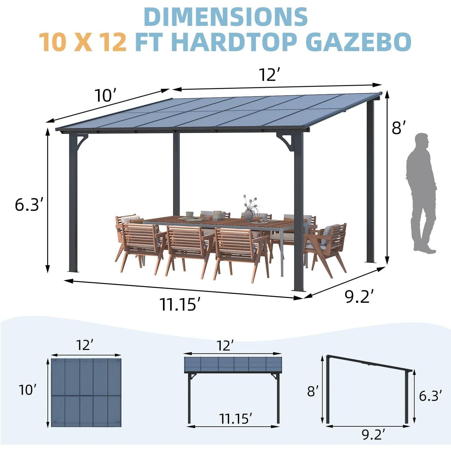 YODOLLA deck gazebo.