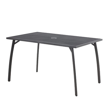 YODOLLA 51"x31" Outdoor Patio Dinning Table for 6 with 1.73" Umbrella Hole