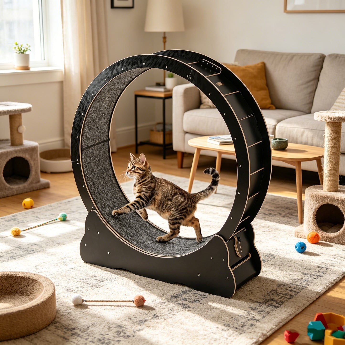 YODOLLA Cat Wheel for Indoor Cats, 46” Quiet Large Cat Treadmill