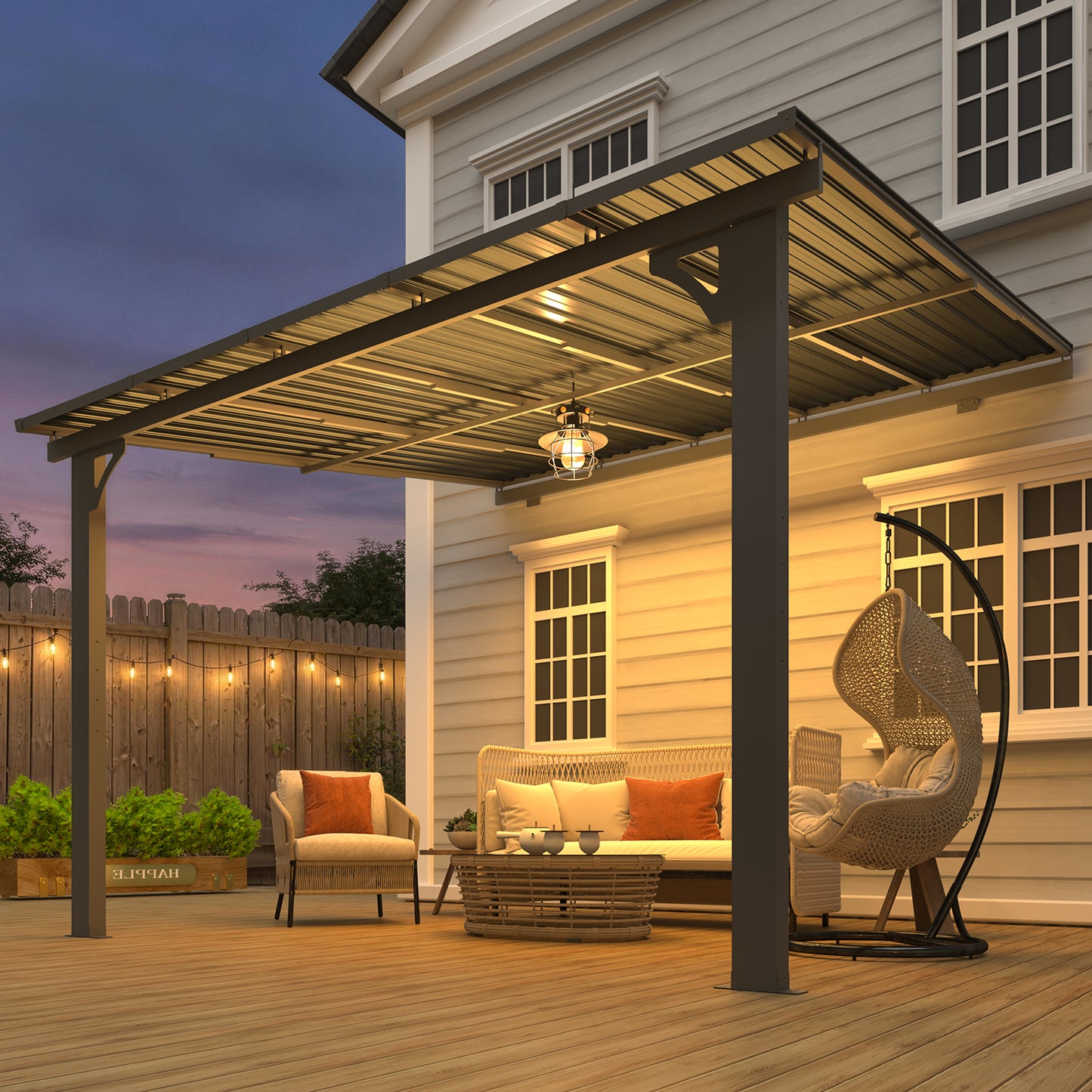 YODOLLA 10x10 Outdoor Hardtop Gazebo Adjustable Height (6.5-9.8Ft) Pergola