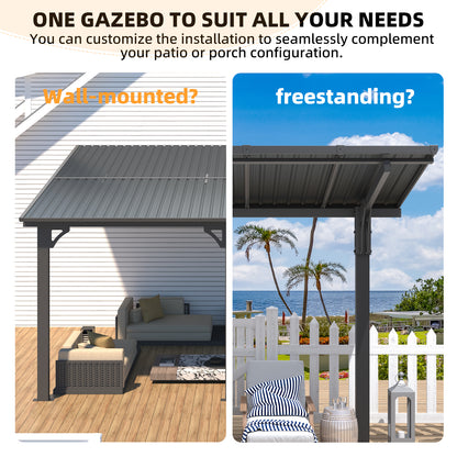 YODOLLA 8' x 5' Gazebo Outdoor Grill Hardtop Pergola Freestanding Carport Pergolas