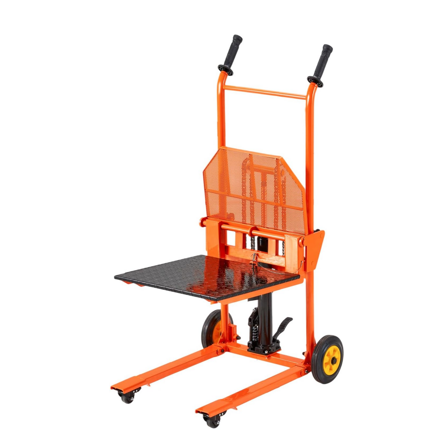 YODOLLA Hydraulic Material Lift Winch Stacker, Foot Pedal Lift Cart