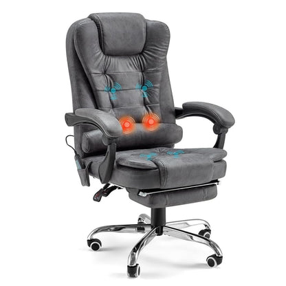 YODOLLA Adjustable Office Chair with Foot Rest, Heat and 7 Points Vibration Massage