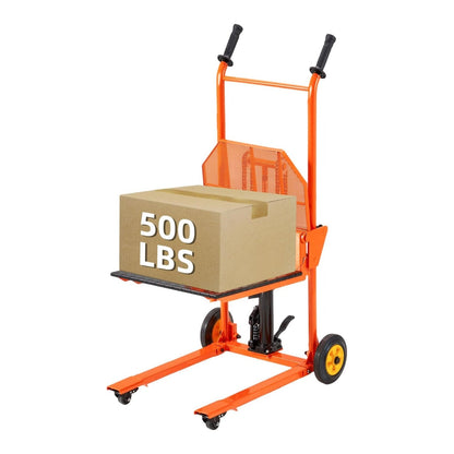 YODOLLA Hydraulic Material Lift Winch Stacker, Foot Pedal Lift Cart