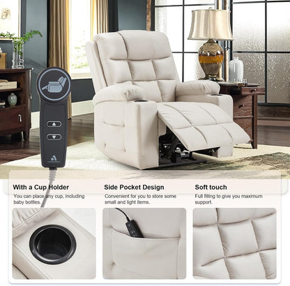 YODOLLA Electric Recliner Nursery Chair with Wide Armrests