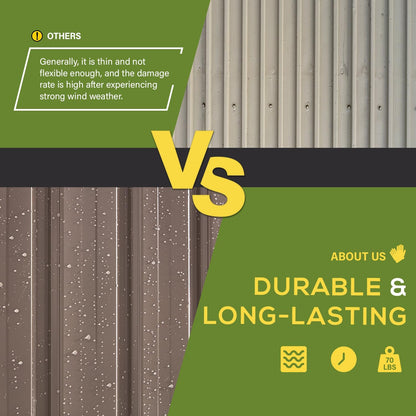 YODOLLA 5'x3' Outdoor Storage Shed with Floor Base, Small Metal Garden Sheds