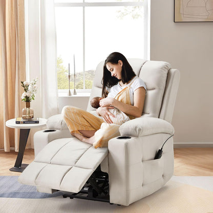 YODOLLA Electric Recliner Nursery Chair with Wide Armrests