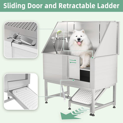 YODOLLA Professional Stainless Steel Dog Washing Station for Large