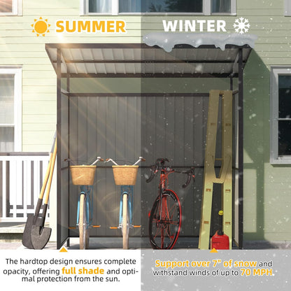 YODOLLA 6' x 6' Gazebo Outdoor Pergola for Patio, Small Lean to Hardtop Grill Gazebo
