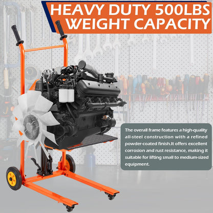 YODOLLA Hydraulic Material Lift Winch Stacker, Foot Pedal Lift Cart