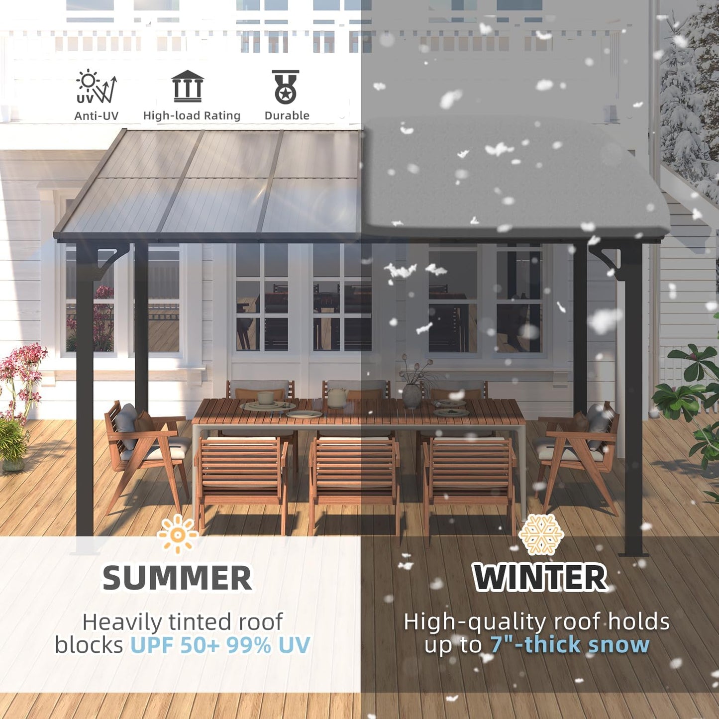 YODOLLA dark grey gazebo.