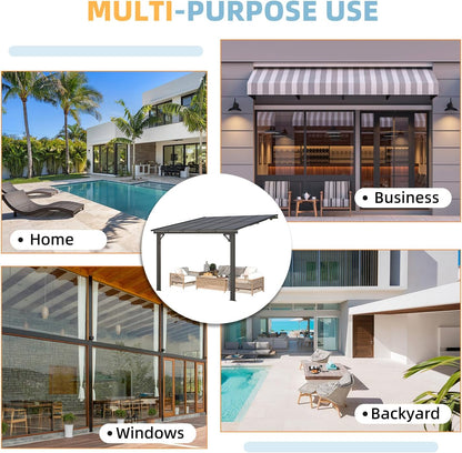 YODOLLA Adjustable Height Outdoor Gazebo Pergola for Patio