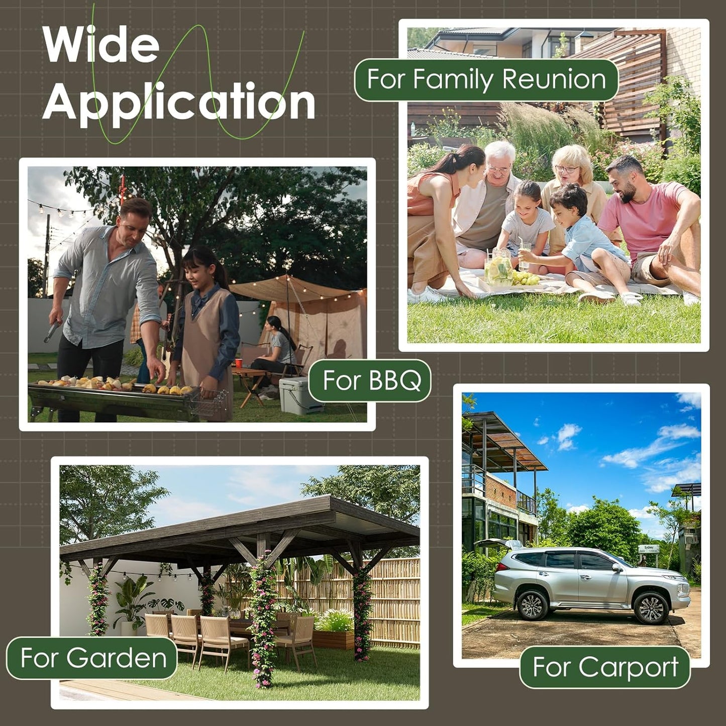 YODOLLA 12'x17' Wood Gazebo, Hardtop Outdoor Pergolas for Patio