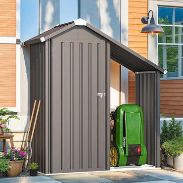 YODOLLA Waterproof Storage Cabinet with Shelves and Lean to Open-Sided Firewood Racks