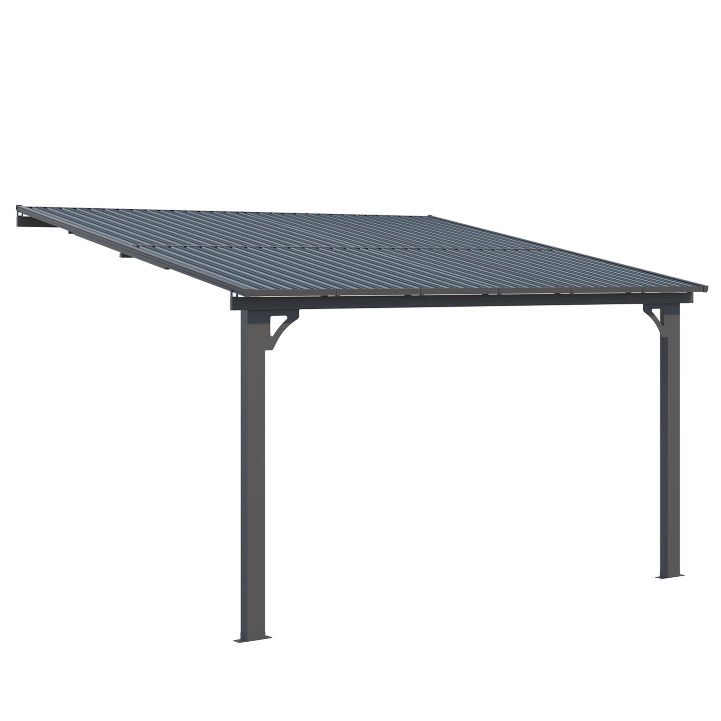 YODOLLA 12x10 Outdoor Hardtop Gazebo Adjustable Height (6.5-9.8Ft) Pergola