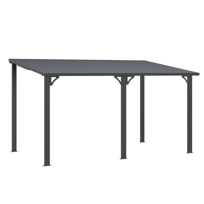 YODOLLA 14' x 8' Gazebo Hardtop Pergola Heavy Duty Lean to Metal Pergolas and Gazebos