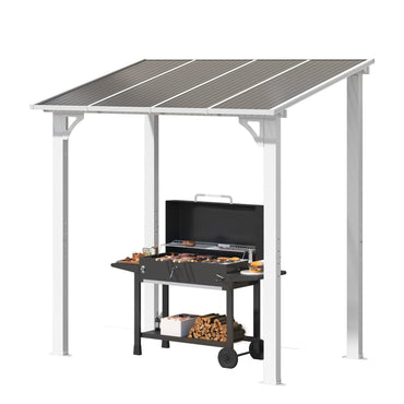 YODOLLA 8' x 5' Wall Mounted Gazebos Pergola, White