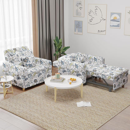 YODOLLA 3-1 Convertible Chair Bed Pull Out Single Sofa Bed, Floral