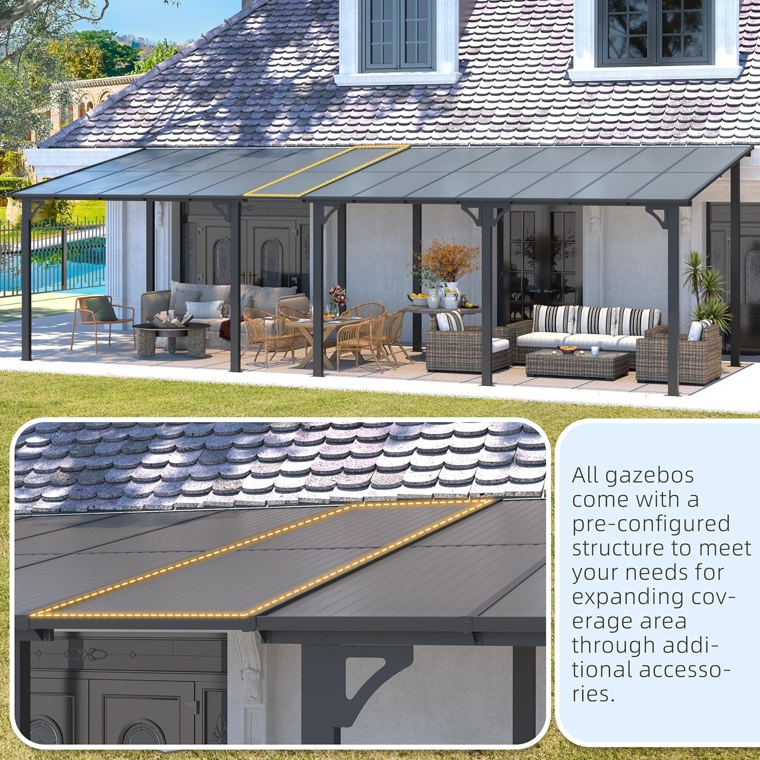 YODOLLA outdoor pergolas.