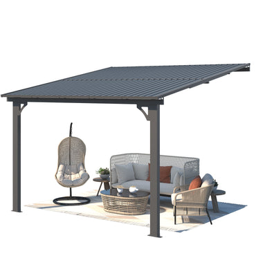 YODOLLA 10x10 Outdoor Hardtop Gazebo Adjustable Height (6.5-9.8Ft) Pergola