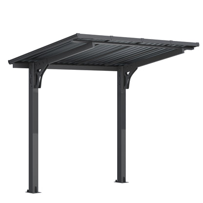 YODOLLA 8' x 5' Gazebo Outdoor Grill Hardtop Pergola Freestanding Carport Pergolas