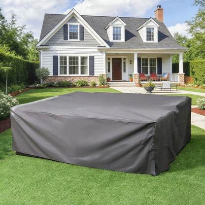 YODOLLA 90.5"x72.5"x27.5" Patio Furniture Set Cover Outdoor Table and Chair Set Covers, Gray