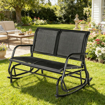 YODOLLA Outside Patio Glider Bench for 2 Persons
