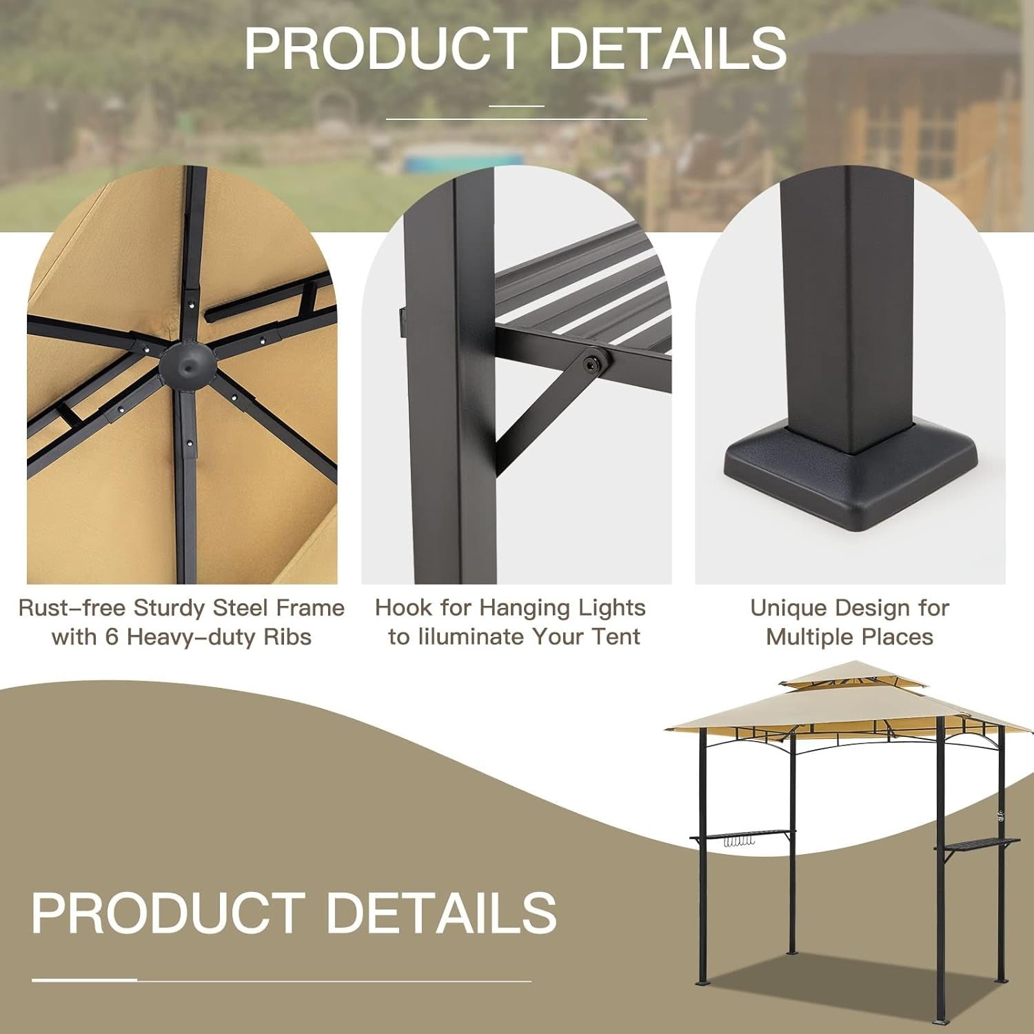 YODOLLA grill gazebo canopy.