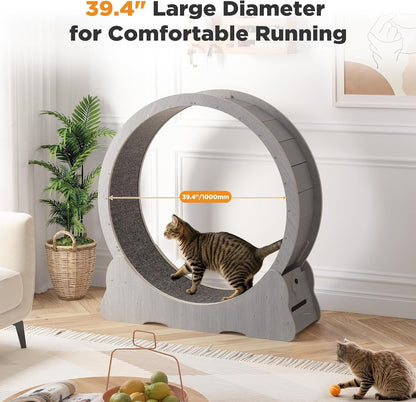 YODOLLA Cat Wheel for Indoor Cats, 46” Quiet Large Cat Treadmill