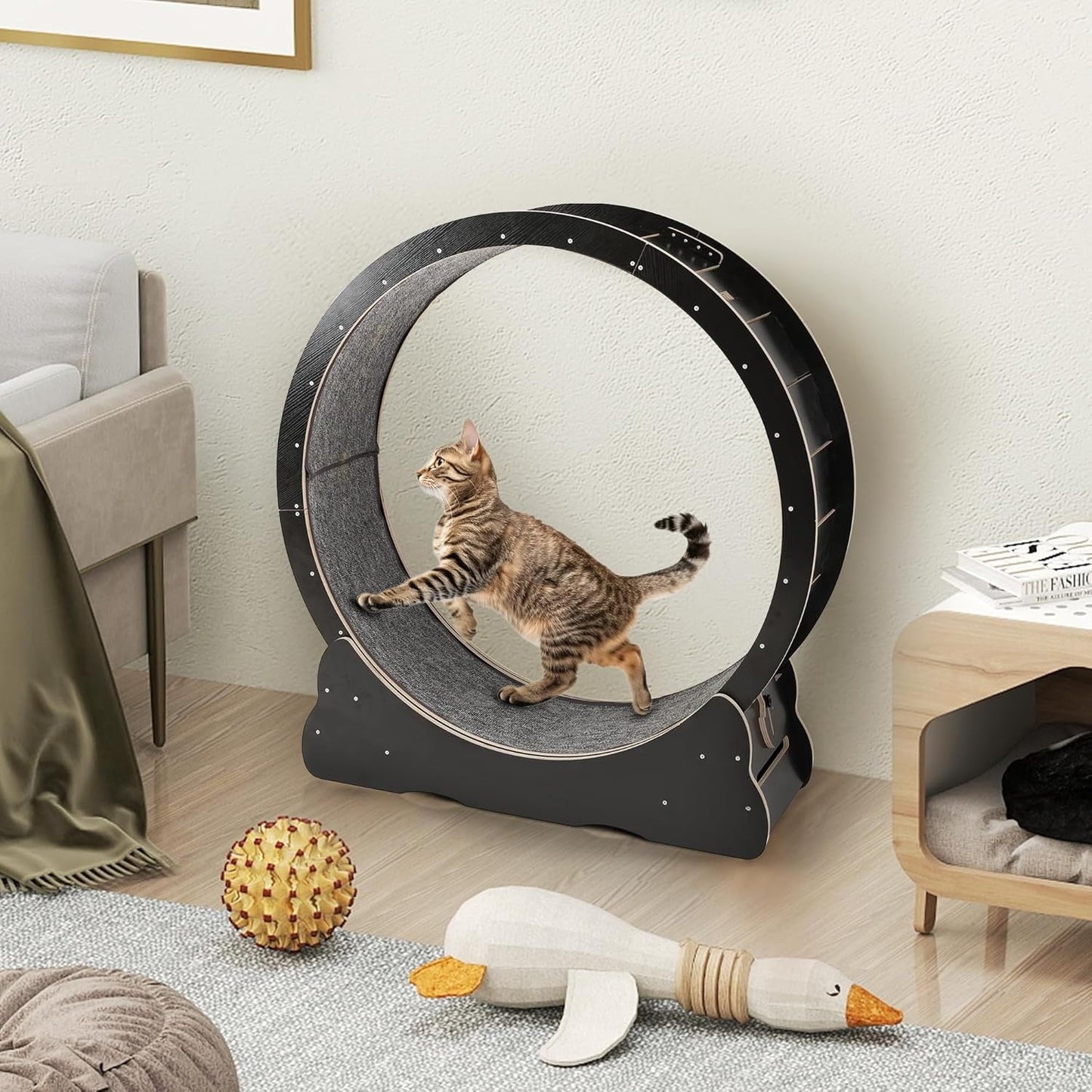 YODOLLA Cat Wheel for Indoor Cats, 46” Quiet Large Cat Treadmill
