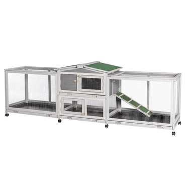 YODOLLA Large Rabbit Hutch Outdoor, 94.5'' Bunny Cage Indoor