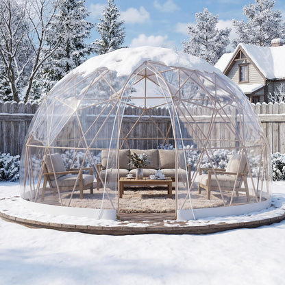 YODOLLA Igloo Tent Dome for Winter Outdoor 12x12 Clear Bubble Tent for 4–7 People