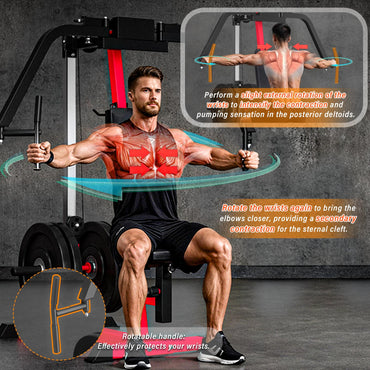 YODOLLA 450lbs Adjustable Chest Fly Machine, PEC Deck Fly and Reverse Delt Machine