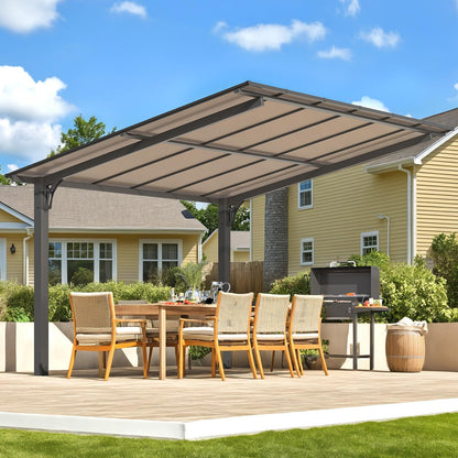 YODOLLA 12' x 10' Outdoor Gazebo Pergola, 10x12 Carport for Patio
