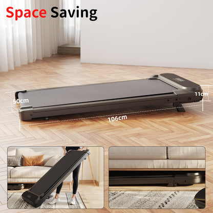 YODOLLA Walking Pad with 8% Incline, Under Desk Treadmill for Home Office