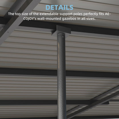 YODOLLA Universal Support Post for More Stability Suitable for All YODOLLA Lean-to Gazebo