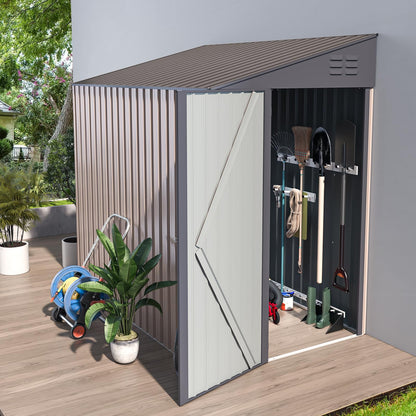 YODOLLA 4' x 7' Outdoor Lean to Storage Shed