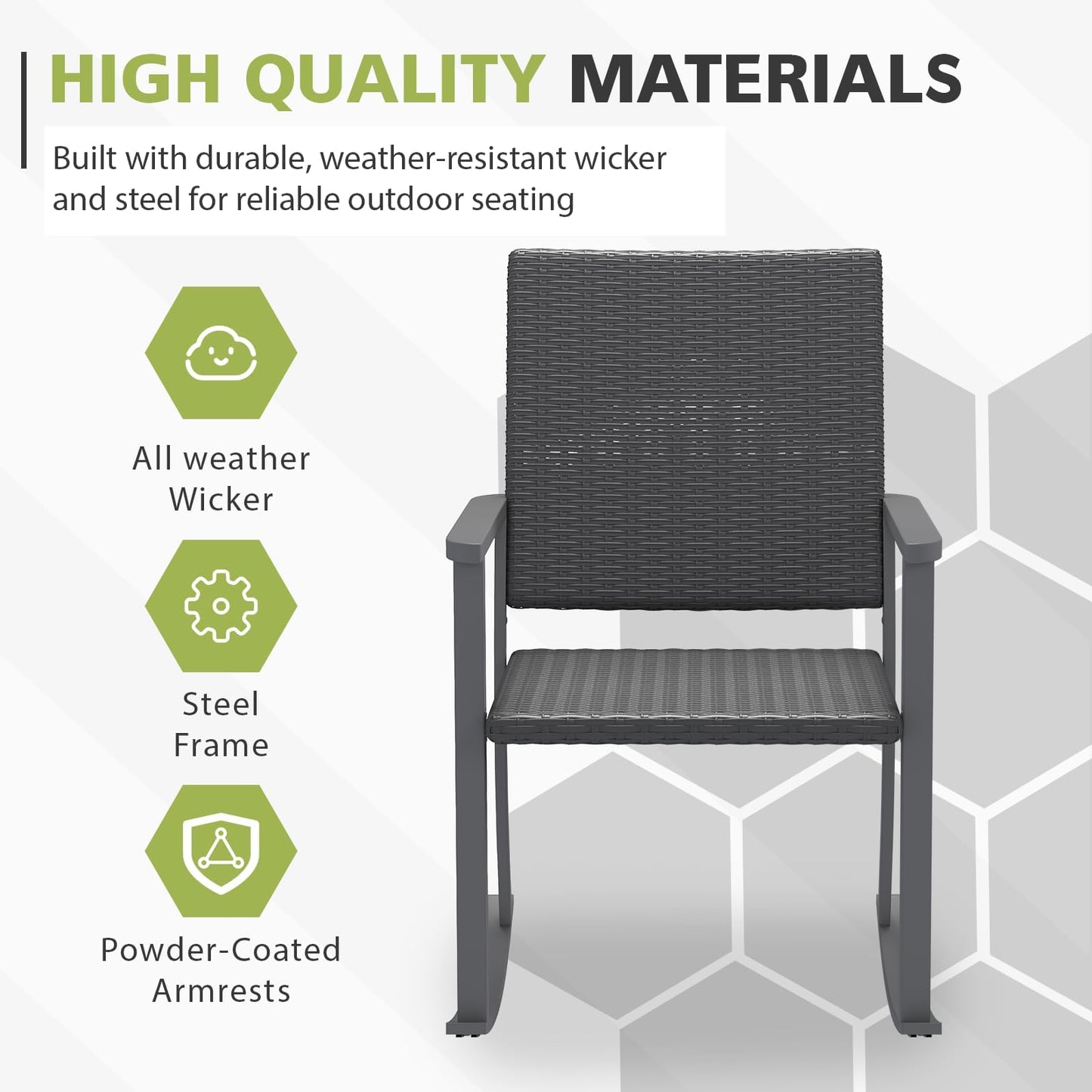 YODOLLA Patio Dining Chairs Outdoor Rattan Firepit Patio Chairs