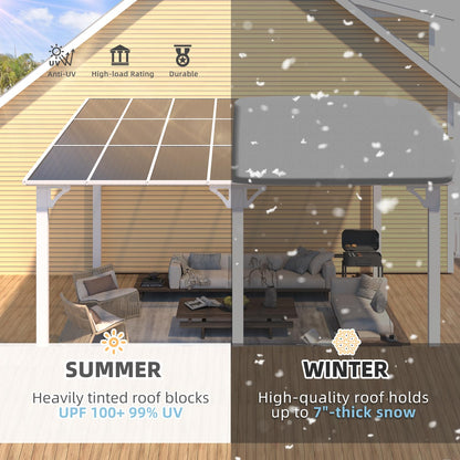 YODOLLA 14' x 12' Gazebo Outdoor Pergola for Patio Large Wall-Mounted Lean to Pergolas