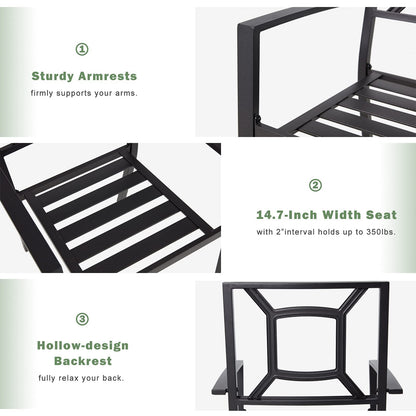 YODOLLA 2 Pieces Outdoor Dining Chairs