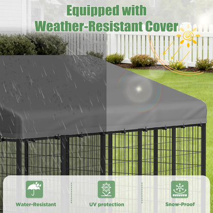 YODOLLA 10x10 Ft Outdoor Dog Kennel Large Dog Run