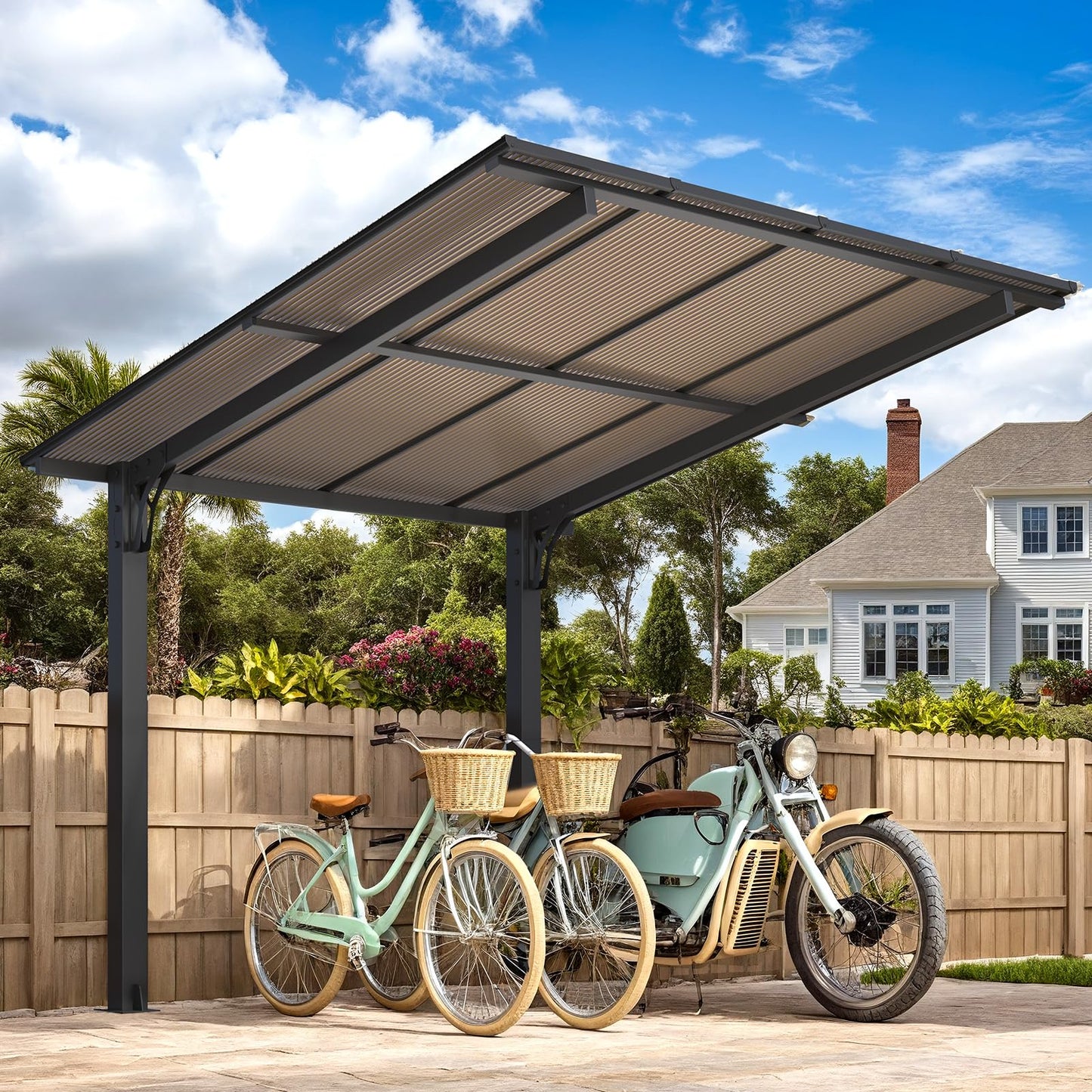 YODOLLA 8' x 8' Gazebo for Patio, Small Free Standing Lean to Gazebo