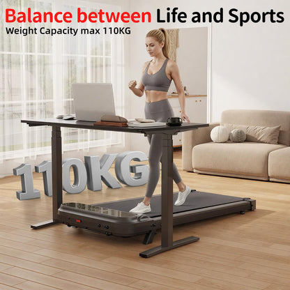 YODOLLA Walking Pad with 8% Incline, Under Desk Treadmill for Home Office