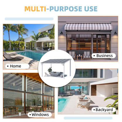 YODOLLA 12' x 8' Outdoor Gazebo Pergola for Patio, Large Hardtop Lean to Shelter Pergolas