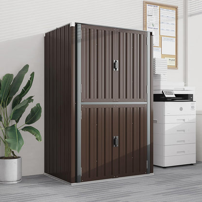 YODOLLA Outdoor Cabinet Outdoor Storage Cabinet, Brown