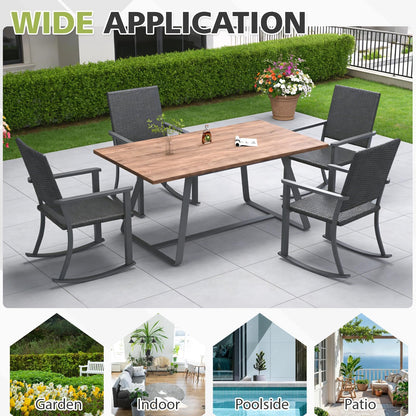 YODOLLA Patio Dining Chairs Outdoor Rattan Firepit Patio Chairs